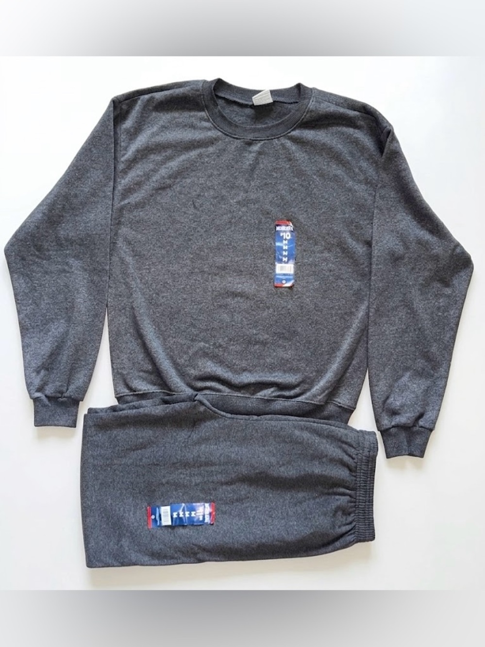 NWT🏷️ Men’s Charcoal Gray Crewneck Sweatshirt & Drawstring Pants Set